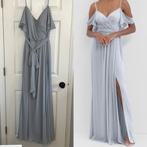 Watters & Watters Camille bridesmaid dress blue-gray size 14 / XL